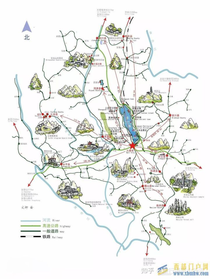 大理旅游攻略景點地圖游玩路線大理美食(圖3)