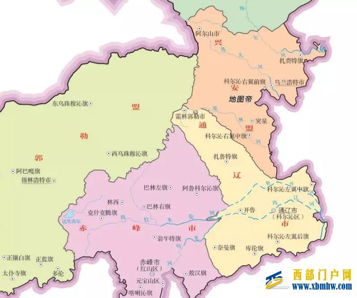 內蒙古通遼市和興安盟的4個科爾沁旗怎么區分(圖8)