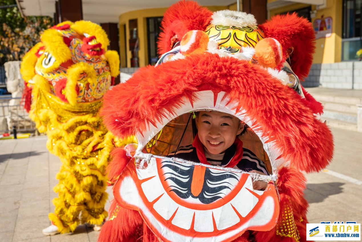 呼和浩特：舞獅進(jìn)校園 文化共傳承(圖6)